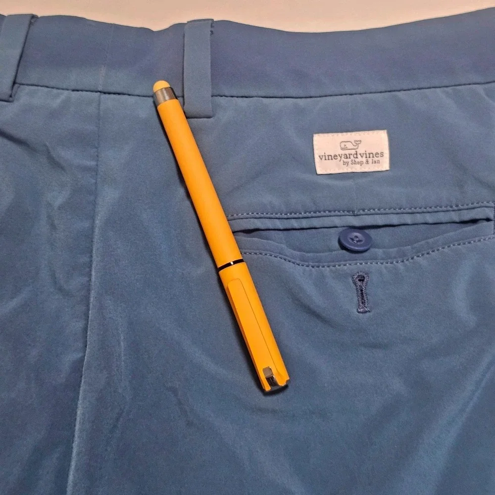 Vineyard Vines Performance Breaker Shorts Mens 34 Blue Golf Tech Chino 9 Inch